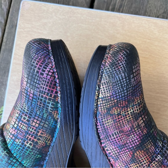 Dansko Wm’s Professional Stained Glass Clog Mules In Multicolor Sz 41 EU - Picture 13 of 16